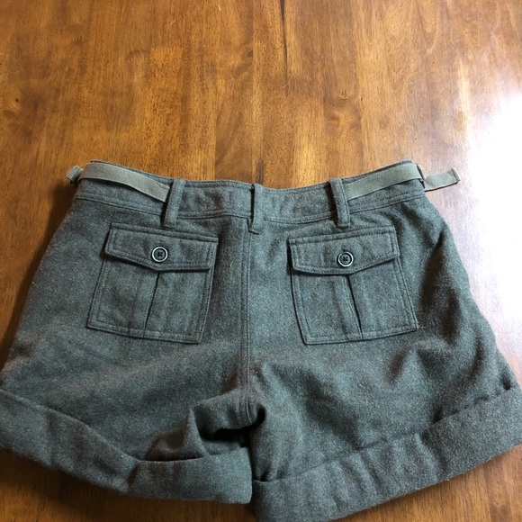 Hei Hei brown wool blend shorts w straps & buttons - Picture 4 of 6